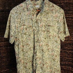 Paul Smith Short Sleeve Floral Button Up Made In Italy Large